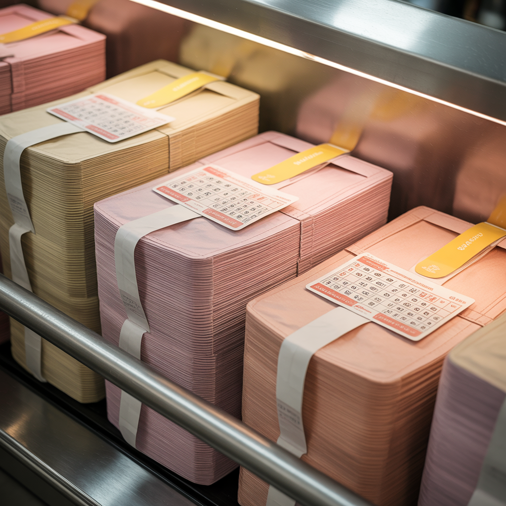 Bagging area with shared ticket bags